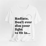 Copy of Fearlessly Hue® Radiate Adult T-shirt - Inspirational, Yellow Graphic Tee