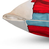 "College Red and White" Pillow