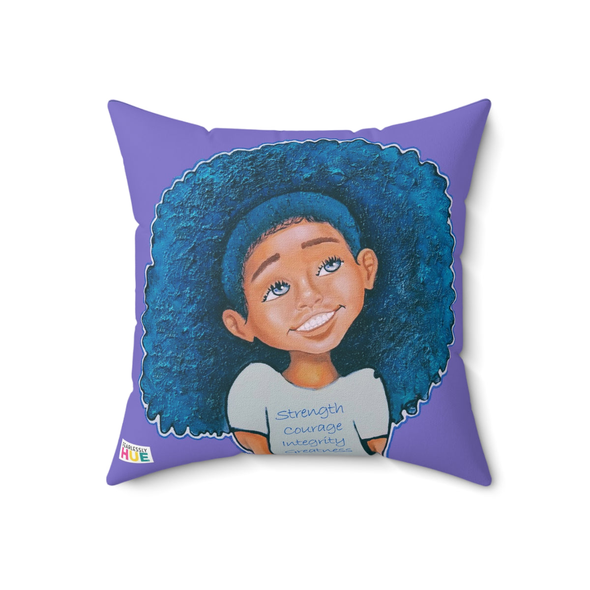 SCIG Girl pillow, front.