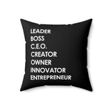 "LBC Word Black" Pillow