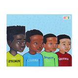 "Strength Courage Integrity Greatness Boys" Puzzle (120 or 252-Piece)