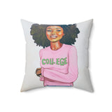 "College Pink and Green" Pillow