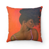 Pretty for a Dark Girl Square Pillow - Fearlessly Hue by Dana Todd Pope