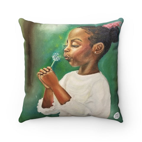 Wish Premium Square Pillow - Fearlessly Hue by Dana Todd Pope