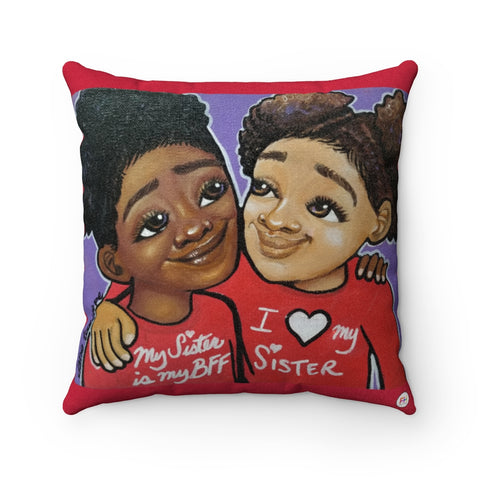 Sisterly Love Square Pillow