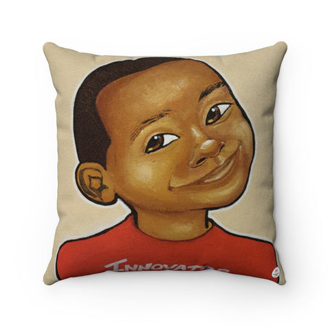 "Innovator" Boy 18"x18" Faux Suede Square Pillow
