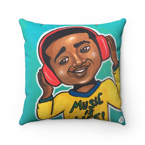 Four Kings IV (Music is Life) Square Pillow - Fearlessly Hue by Dana Todd Pope