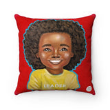 All Smiles (Leader) Square Pillow - Fearlessly Hue by Dana Todd Pope