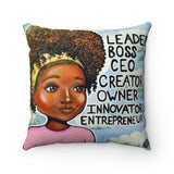 L.B.C. II Square Pillow - Fearlessly Hue by Dana Todd Pope