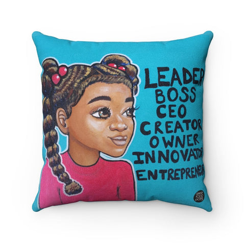 L.B.C. Girl I Square Pillow - Fearlessly Hue by Dana Todd Pope