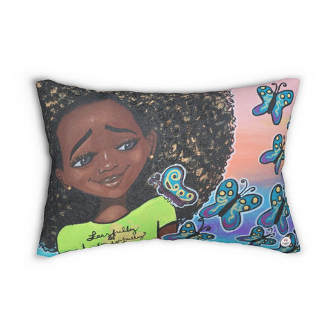 Blowin Up Girl 18x18 Faux Suede Square Pillow – Fearlessly Hue by Dana  Todd Pope