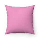 "COLLEGE (PINK AND GREEN)" 18"x18" Square Pillow
