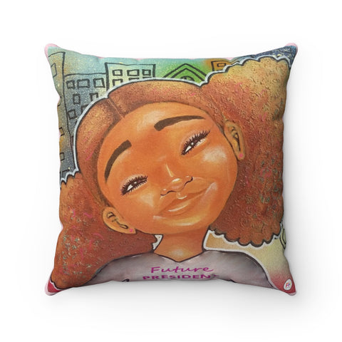 "Big City Dreamer" 18"x18" Square Pillow
