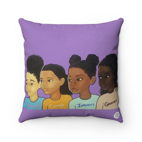 SCIG (Girls) Square Pillow - Fearlessly Hue by Dana Todd Pope