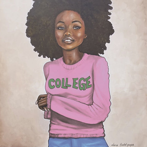 "COLLEGE" 12" x 12" Print on Paper - Fearlessly Hue by Dana Todd Pope
