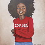 "COLLEGE" 12" x 12" Print on Paper - Fearlessly Hue by Dana Todd Pope
