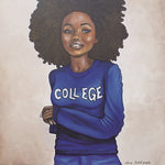 "COLLEGE" 12" x 12" Print on Paper - Fearlessly Hue by Dana Todd Pope