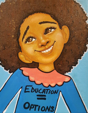 "Ed = Op" Girl Print on Paper - Fearlessly Hue by Dana Todd Pope