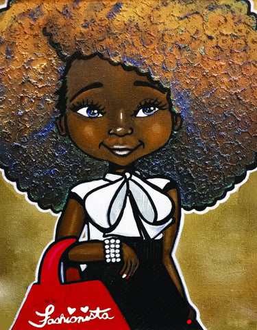 "Fashionista" Print on Paper - Fearlessly Hue by Dana Todd Pope