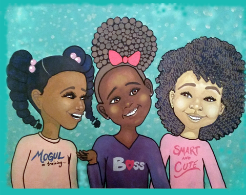 "Girls" Print on Paper - Fearlessly Hue by Dana Todd Pope