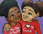 "Sisterly Love" Print on Paper - Fearlessly Hue by Dana Todd Pope