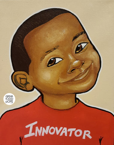 "Innovator, II" Boy Print on Paper - Fearlessly Hue by Dana Todd Pope