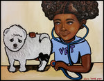 "'Lil' Vet" Print on Paper - Fearlessly Hue by Dana Todd Pope