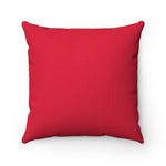 "COLLEGE (RED AND WHITE)" 18"x18" Square Pillow
