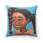 "Creative" Girl 18"x18" Faux Suede Square Pillow