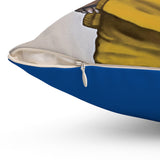 "COLLEGE (BLUE AND GOLD)" 18"x18" Square Pillow